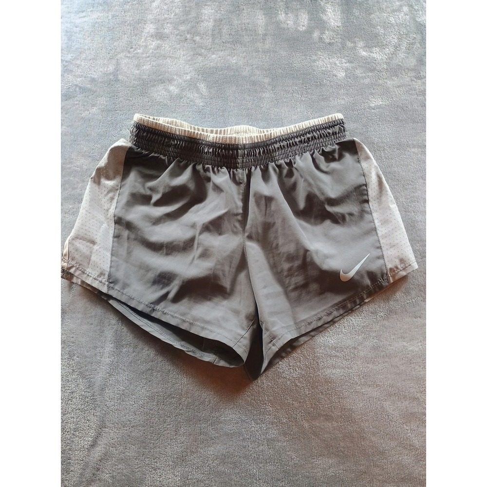 Nike Women Dri-FIT Running Shorts Grey XS Mesh Side Panels